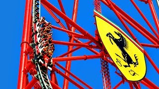 Review Ferrari Land y PortAventura  Las Montañas Rusas mas Rapidas del Mundo [upl. by Dnomyaw]