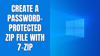 How to create a passwordprotected ZIP file in Windows 11 with 7Zip [upl. by Ibmat]