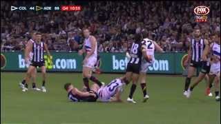 Brodie Smith injured in a tackle  AFL [upl. by Asile]