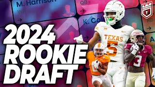 UPDATED 2024 Dynasty Rookie Mock Draft This Is INSANE  Dynasty Fantasy Football 2024 [upl. by Mitzi]