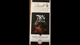 Lindt amp Sprungli Excellence 78 Dark Chocolate Review [upl. by Tama]