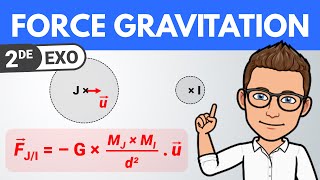 FORCE GRAVITATIONNELLE 🎯 Exercice corrigé expression vectorielle  Seconde  Physique [upl. by Olim987]