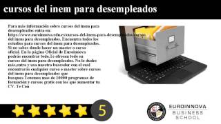 cursos del inem para desempleados [upl. by Aisercal]