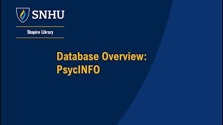 PsycINFO Overview [upl. by Faustina]