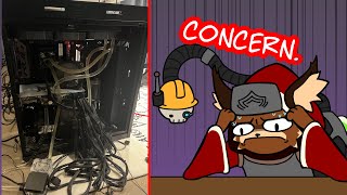 I put Mechanicus music over Coolkid369 losing his shit over a cursed PC build [upl. by Htiaf901]