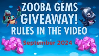 ZOOBA GEMS GIVEAWAY RULES IN THE VIDEO September 2024 [upl. by Calabrese527]