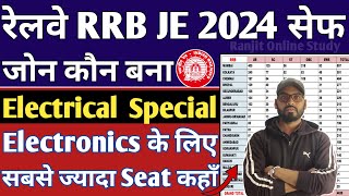 RRB JE 2024  RRB JE Safe Zone 2024  RRB JE Safe Zone For Electrical amp Electronics 2024 Railway JE [upl. by Einnep751]