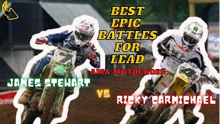 Best Epic Battles for Lead AMA Motocross James Stewart vs Ricky Carmichael [upl. by Letha]