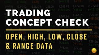 Trading Concept Check OHLCR Data Open High Low Close amp Range [upl. by Atnuhs857]