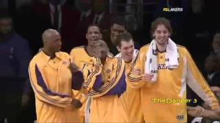 Shannon Brown AMAZING Block amp Laker Bench Goin Nuts [upl. by Gainer515]