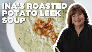 Ina Gartens Roasted Potato Leek Soup  Barefoot Contessa  Food Network [upl. by Colt657]