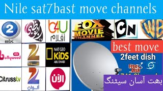 Nile sat w 7 bast move satellite channel dish 2ft 2132023 [upl. by Lait961]