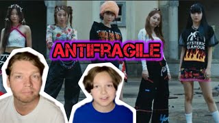 Le Sserafim  ‘Antifragile’ MV Jap Ver Noobs React [upl. by Elleinet]