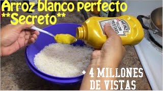 Arroz blanco esponjoso y perfecto SOLO AGREGA [upl. by Hong]