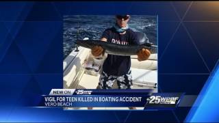 Vigil held for teen killed in boating accident [upl. by Ahsratan350]