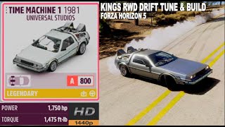 FH5 RWD DRIFT TUNE 1981 UNIVERSAL STUDIOS BACK TO THE FUTURE TIME MACHINE 1 [upl. by Enomis]