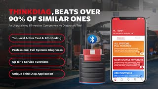 Thinkdiag Bluetooth OBD2 Scanner  Top Features and Benefits [upl. by Nehtan]