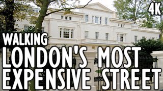 You Need £42000000 to Live Here  Kensington Palace Gardens  Wealthy London 4K Walking Tour [upl. by Aala]