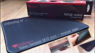 Unboxing Natec Genesis M12 mini  mouse pad [upl. by Filippo920]