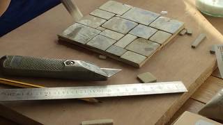 Laying Real Stone Random Flagstones for your Dolls House MINIATUREBRICKSCOM [upl. by Novaat]