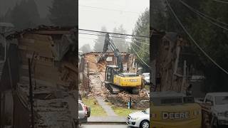 Demolishing a house vs Excavator shorts ytshorts youtubeshorts [upl. by Onidranreb]