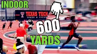 EVALDO WHITEHORNE AND KIMAR FARQUHARSON RUN 600 YARDS AT TEXAS TECH INDOOR TRACK MEET TRACKANDFIELD [upl. by Blatman55]