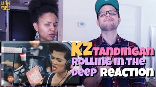 KZ Tandingan sings Rolling In The Deep Adele Reaction [upl. by Sirahs]