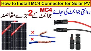 Assemble MC4 Connectors  How to install MC4 Connectors on Solar PV [upl. by Ynner]