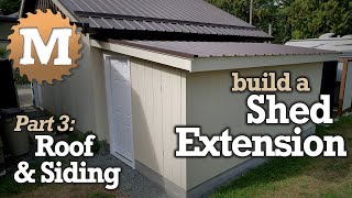 Build a LeanTo Shed Part 3 Finishing  Roof Siding Doors [upl. by Ecadnac]