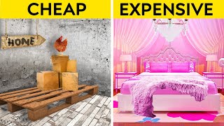 RICH vs BROKE ROOM MAKEOVER  Building SECRET ROOM at SCHOOL Coolest DIY Hacks by 123GO CHALLENGE [upl. by Aniarrol263]