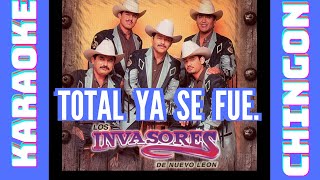 KARAOKE  Los Invasores de Nuevo León  Total Ya Se Fue [upl. by Abihsat271]