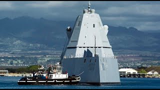 USS Zumwalt DDG 1000 Conducts Live Fire Test of SM 2 Missile shorts [upl. by Ayikal]