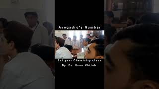 Avogadroquots Number 1st year Chemistry Class by Dr Umar Khitab [upl. by Nwahsar]