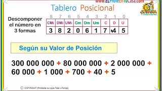 Tablero posicional 9 cifras parte 2 [upl. by Gonzalez84]