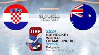 IIHF World Championship D2A  Croatia  Australia [upl. by Trescha753]