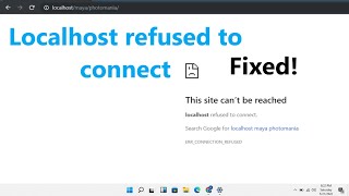 Localhost refused to Connect  How to Fix This Site Can’t Be Reached in chrome [upl. by Jollenta]