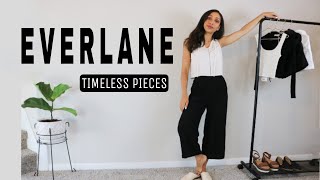 EVERLANE TRY ON REVIEW  Staple Pieces  Life With Elyse [upl. by Eibot179]