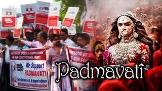 WE SUPPORT PADMAVATI PROTEST AT FILMCITY  Deepika Padukone Ranveer Singh Shahid Kapoor [upl. by Hiro365]