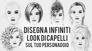 tutorial viso 22 disegna infiniti look di capelli sul volto femminile che hai creato [upl. by Gabbi]