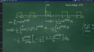 Ejemplo series de Fourier  Tren de pulsos rectangulares [upl. by Gannon625]