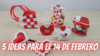 5 Manualidades Fáciles de Corazones de Foami  Fomy o Goma Eva para el 14 de Febrero [upl. by Eilrac]