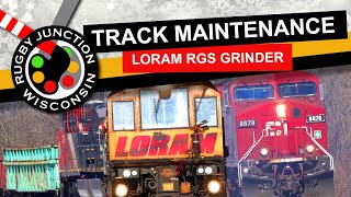 Loram RGS Rail Grinder at Rugby Junction WI [upl. by Bolling282]