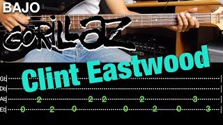 Clint Eastwood  Gorillaz  VideoGuía  Tabs Bass Cover  El Richi [upl. by Nyltiak]