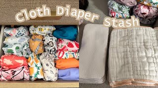 Cloth Diapering Stash  Green Mountain Diaper amp Alva Baby  Prefold  Covers amp Pocket Diapers  2024 [upl. by Rhianon863]