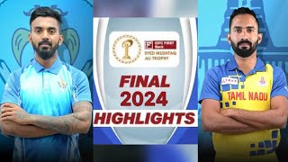 SMAT HIGHLIGHTS 2024 FINAL🏆 KARNATAKA vs TAMIL NADU FINAL MATCH  Syed Mushtaq Ali Trophy Final [upl. by Rosenquist242]