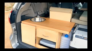 Oasis Campervans Kitchen  Minivan Campervan Conversion Kitchen For Toyota Sienna amp Other Minivans [upl. by Marlowe363]