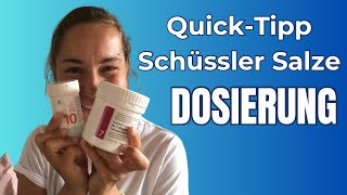 QuickTipp Schüssler Salze – Dosierung  alles was du wissen musst [upl. by Dyoll812]