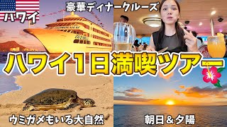 ハワイを効率よく観光したい方必見‼️オアフ島1日満喫ツアーが最高すぎた✨ [upl. by Lemieux474]