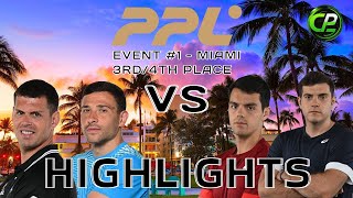 CAMPAGNOLO amp MOYANO VS NIETO amp BARAHONA  3º4º LUGAR  PRO PADEL LEAGUE EVENT 1 MIAMI  HIGHLIGHTS [upl. by Jen]