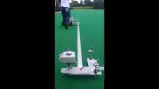 Line Marking a Hockey Pitch with the BeamRider [upl. by Ynaffital]